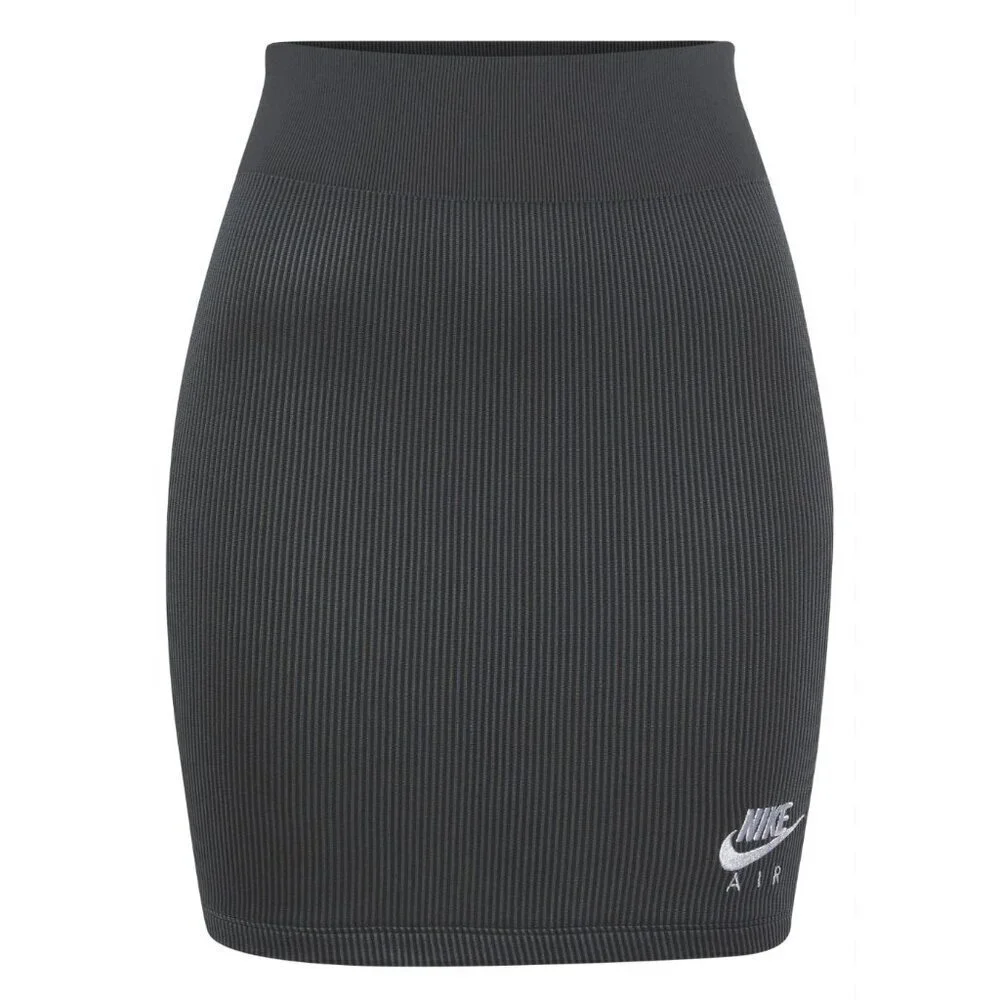 Nike Air Black Ribbed Knit High-Waisted Mini Skirt For Women Size S
